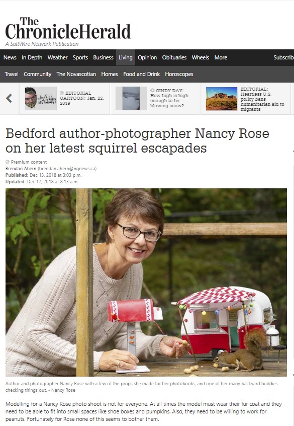 Author-photographer Nancy Rose on her latest squirrel escapades