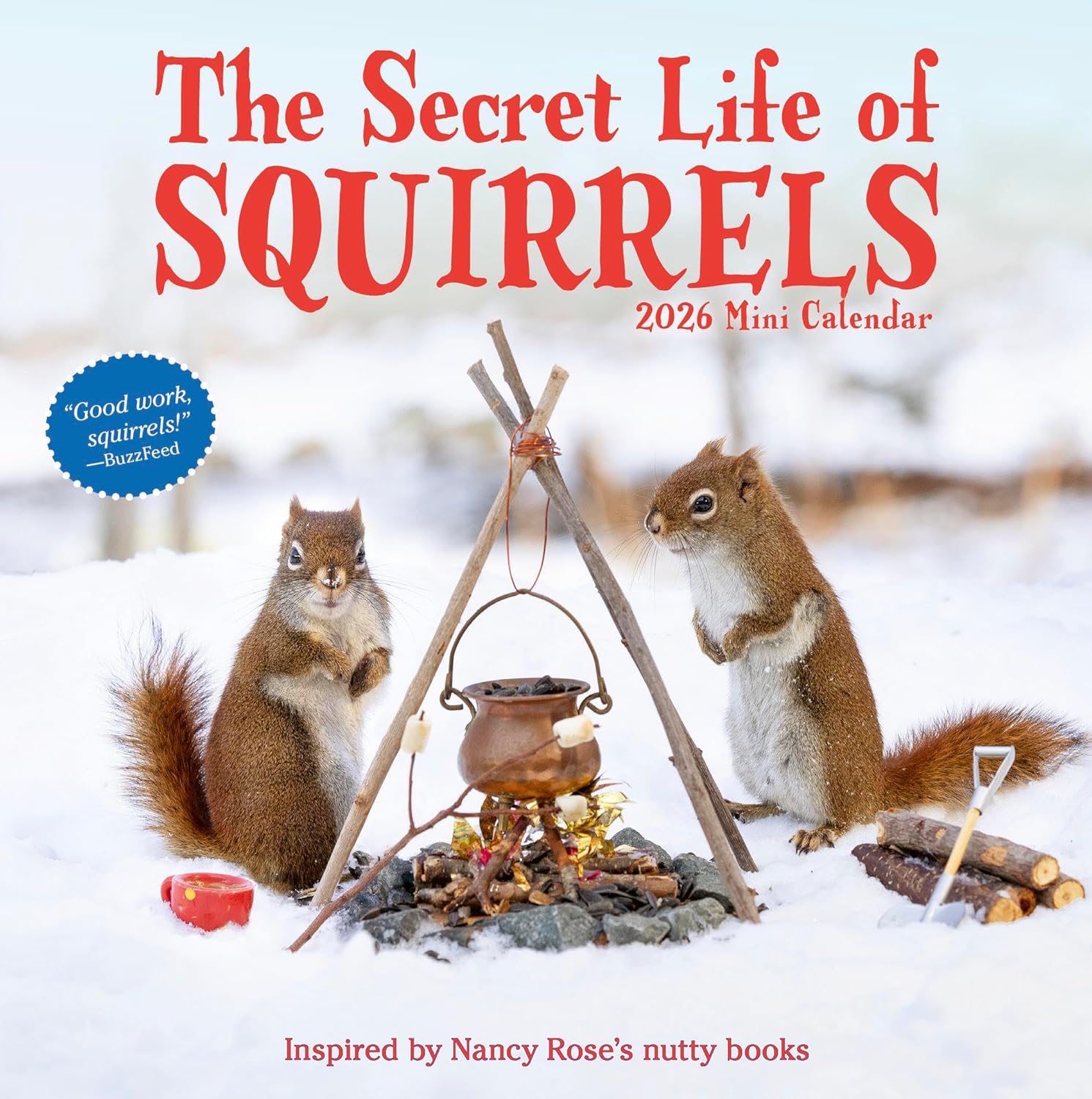 Secret Life Of Squirrels Mini Wall Calendar 2026 cover